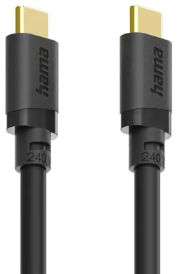 Produktbild von Hama 00202009, 1,5 m, USB C, USB C, USB 3.2 Gen 1 (3.1 Gen 1), 5 Gbit/s, Schwarz