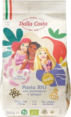 MAKARON (SEMOLINOWY TRÓJKOLOROWY) DISNEY PRINCESS BIO 300 g - DALLA COSTA