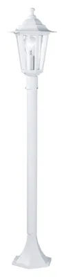 Produktbild von EGLO Außen-Stehlampe Laterna 5, 1 flammige Außenleuchte, Stehleuchte aus Aluguss und Glas, Farbe: Weiß, Fassung: E27, IP44