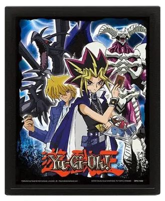 Produktbild von Yu-Gi-Oh! - "Black Skull Dragon" 3D Lentikular Gerahmtes Plakat CD1399 (Einheitsgröße) (Bunt)