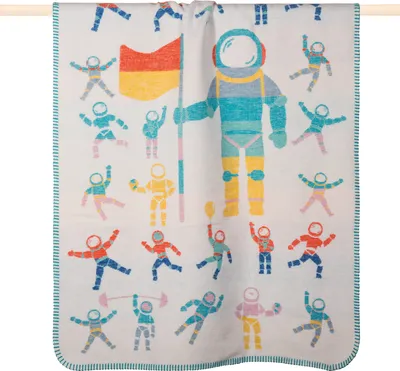 Produktbild von PAD Kuscheldecke SPACE mehrfarbig 75 x 100 cm Baumwollmischung für Kinder