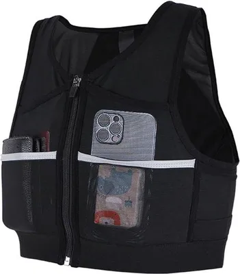 Produktbild von Famanu Laufweste unisex - reflektierend - ultraleicht - mit 7 Taschen - atmungsaktiv für Joggen und Outdoor