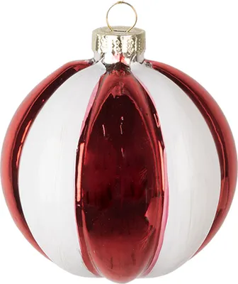 Immagine prodotto di Guaina natalizia Clayre & Eef Ø 8x8 cm in vetro bianco rosso