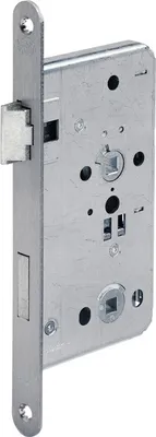 Productafbeelding van BKS Insteekslot voor binnendeur, model 0515, veiligheidsklasse 3 (DIN), badkameruitvoering, afstand tot deurpost (dorn): 65/78/8 mm, afstand tot deurrand (stulp): 24 mm, roestvrij staal, afgeronde hoeken - B-05150-95-R-8