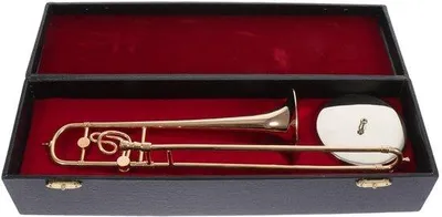 Productafbeelding van SolidKeus - Trombone Model van Verguld Koper met Standaard