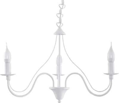 Image de Lustre MINERWA 3 blanc 3xE14 10W acier 80x60x60cm Sollux Lighting