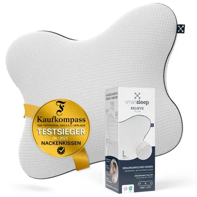 Produktbild von Ergonomisches Nackenkissen aus Memory-Schaum für Rücken- und Seitenschläfer