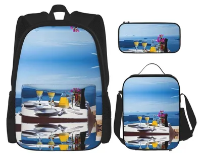 Produktbild von Schultasche mit Lunchbox-Set, 3-teilig, in Schwarz