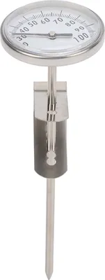 Obrázok produktu pre Teplomer na mlieko 4,6 cm Dial 12,5 cm Sonda s vysokou presnosťou rýchleho čítania Teplomer do hrnca s držiakom na penenie mlieka Jogurt Výroba kávy Syr