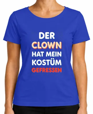 Obrázok produktu pre Klaun zjedol môj kostým karneval karneval vtipný šašo dámske tričko, modré, L