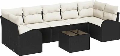 Obrázok produktu pre vidaXL Zahradná sedacia súprava, čierna, 55 x 55 x 37 cm, poly-ratan