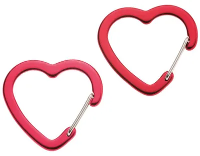 Produktbild von Edelrid Corazon Karabiner 3er-Set - Herzförmige Drahthaken, Farbe:214 fire