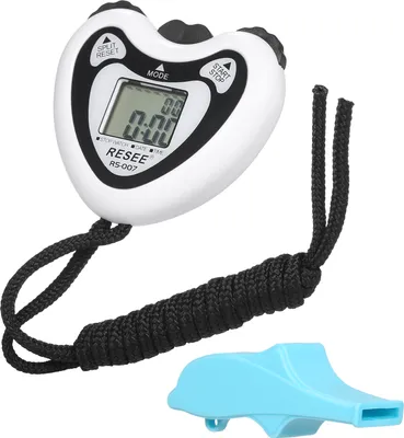 Produktbild von Digitales Stoppuhr- und Pfeifen-Set Sporttimer mit Zeitkalenderalarm fuer Marathonlaeufe fuer Trainer und Schiedsrichter