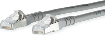 Produktbild von METZ CONNECT Patchkabel Cat.6A AWG 26, LSOH, grau, 0,5 m