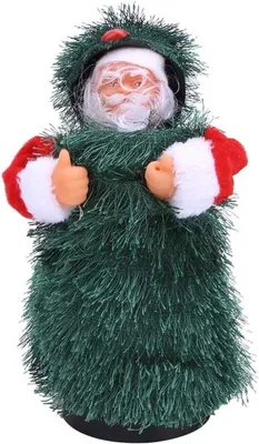 Lustige Weihnachtsmann Figur von 30 cm, Musikalische Dekoration für die Feiertage und Weihnachtsdekoration