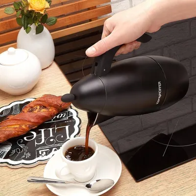 Konighoffer Prestigio Black Espressokocher aus Aluminium, 6 Tassen, 300 ml