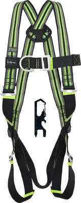 Produktbild von Kratos Safety Zweipunktauffanggurt Mune 3, inklusive Multifunktionswerkzeug, mit 5 Einstellschnallen, PSA, EN 361