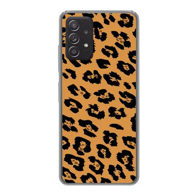 Produktbild von MuchoWow® Handyhülle Schutzhülle Hülle für Samsung Galaxy A53 5G Pantherdruck - Orange - Schwarz Silikon Softcase Handy Hülle - Schutzabdeckung