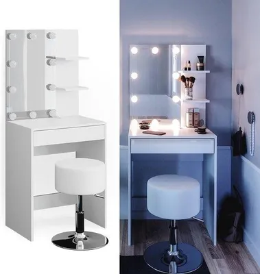 Immagine prodotto di Toeletta bianca con illuminazione a LED, 60 cm