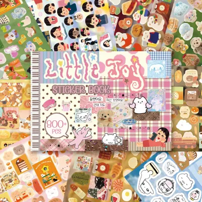 Productafbeelding van Stickerbuch - Mit 800 Stickern - Für Journaling - Pinke Tiere