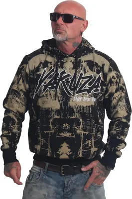 Produktbild von Yakuza Herren Psychodelic Kapuzenpullover, Schwarz, M