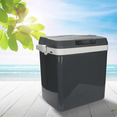 Produktbild von Jiubiaz 32 Liter Kühlbox KÜHLT und WÄRMT Elektrische Thermobox  Auto Kühlbox 12V 230V Mini-Kühlschrank für Auto und Camping  Grau