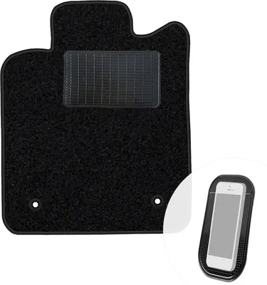 Produktbild von moto-MOLTICO Fahrer Fußmatte Auto Velours Fahrerseite Autoteppiche Schwarz Fahrermatte 1-teilig passend für Opel Vectra C Caravan Signum 2002-2008