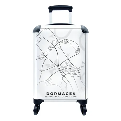 Produktbild von MuchoWow® Koffer Handgepäck Trolley Rollkoffer Kleine Reisekoffer mit 4 Rollen - Karte - Dormagen - Stadtplan - Cabin Size < 55x40x23 cm & 55x40x20 cm - Fotokoffer - Kabinenkoffer - Boardgepäck - Reise-Box - Reisekoffer - Reisegepäck - Koffer mit Bild - Trolley für Kinder