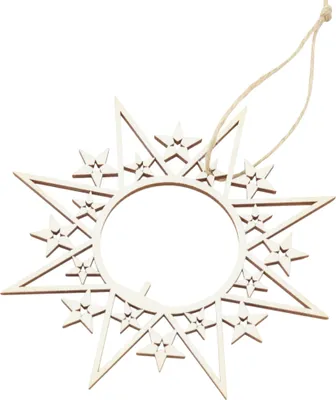 Produktbild von Christbaumschmuck aus Holz, Sperrholzanhänger STERN, 1 Stück