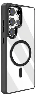 Zdjęcie produktu dla Etui ochronne do telefonu Galaxy S26 Ultra, kompatybilne z MagSafe, wzmocnione narożniki, czarne/przezroczyste