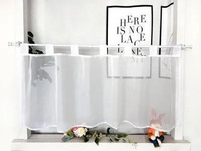Produktbild von Weißes Kurzvorhang modern 45x120cm