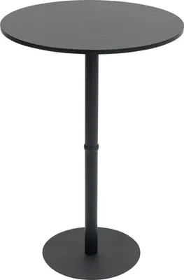 Obrázok produktu pre Okrúhly barový stôl - Bistro stôl - Robustná kovová konštrukcia | Farba: čierna/čierna | Veľkosť: 75 cm