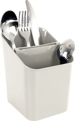 Image de Panier égouttoir pour couverts, couteaux et ustensiles de cuisine, gris
