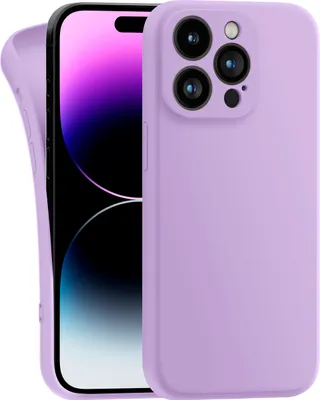 Produktbild von Hülle für Apple iPhone 14 Pro Max - Handyhülle mit Kameraschutz Cover aus Silikon in Lila