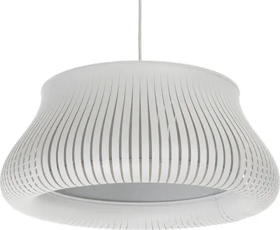 Produktbild von Hängelampe Ø 40 cm H: max. 82 cm Weiß Grau E27 rund Modern Hängeleuchte