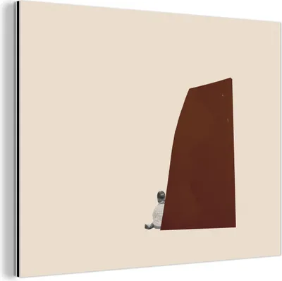 Obrázok produktu pre Nástenná dekorácia Kovový kovový obraz Wall Art 120x90cm Vintage - pastelové - chlapec Muchowow Hliníkové obrazy
