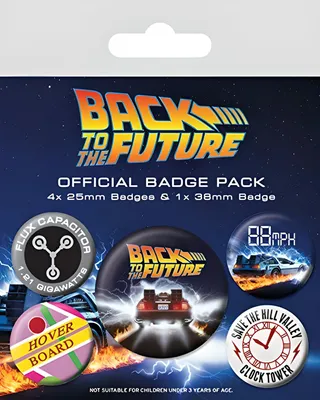 Produktbild von Zurück in die Zukunft Ansteck-Buttons 5er-Pack DeLorean