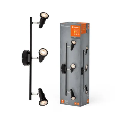 Produktbild von Ledvance LED Deckenleuchte Spot schwarz 3 x 3,4W 690lm warmweiß 2700K DIMMBAR