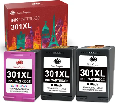 Produktbild von 3er-Pack Schwarz Tintenpatrone als Ersatz für HP 301XL DeskJet 1000 1050 2050 3000 3050 3510 Envy 4500 5530 OfficeJet 2620 4630
