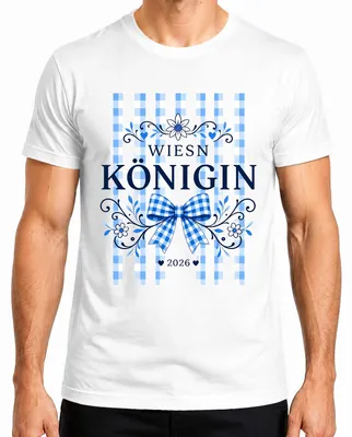 Productafbeelding van Wiesn Königin 2026, , Beierse klederdrachtshirt, leren broek voor heren, T-shirt, wit, maat S