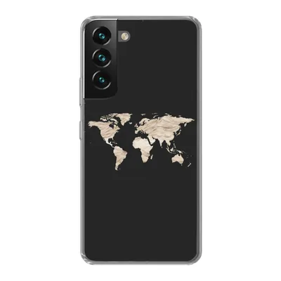 Produktbild von MuchoWow® Handyhülle Schutzhülle Hülle für Samsung Galaxy S22 Plus Weltkarte - Heu - Braun Silikon Softcase Handy Hülle - Schutzabdeckung