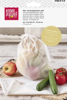 Produktbild von KNORR prandell Baumwoll-Obst-Gemüsebeutel weiß
