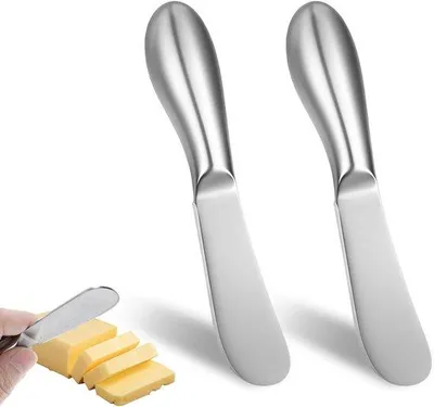 Produktbild von 2 Edelstahl-Butterbesteck klein ideal für Käse und Marmelade