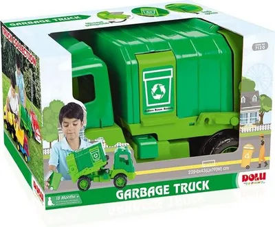 Produktbild von Dolu Müllwagen-Puppe (43 cm) – hochwertiges Lernspielzeug für Kinder