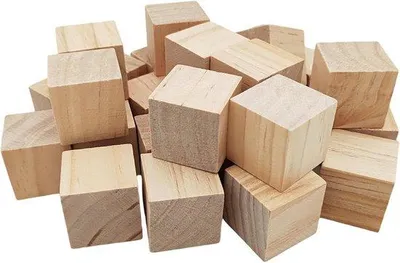 Productafbeelding van 30 Houten Kubussen 3,5 cm Onbehandeld Blokken voor Knutselen en Houtbewerking