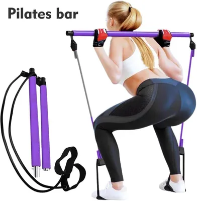 Pilates Bar Kit mit Widerstandsbändern für Zuhause und Fitnessstudio