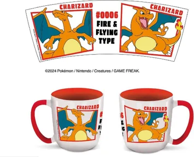 Produktbild von Pokemon - Charizard - Kubek Elite Z Kolorowym Wnętrzem - 13Oz