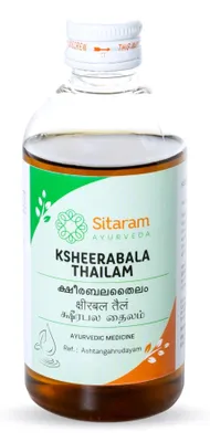 Immagine prodotto di Sitaram Ayurveda Ksheerabala Thailam 200 ml - Olio da massaggio ayurvedico delicato per il corpo