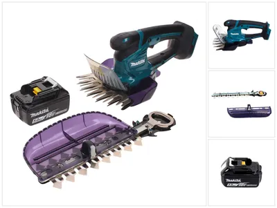 Image de Makita DUM 604 T1X Cisailles à gazon sans fil 18 V avec lame pour gazon et arbustes + 1 batterie 5,0 Ah - sans chargeur
