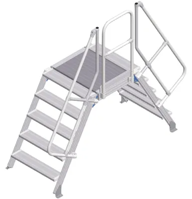 Produktbild von Zarges Überstieg 60° 800mm Stufenbreite 5 Stufen